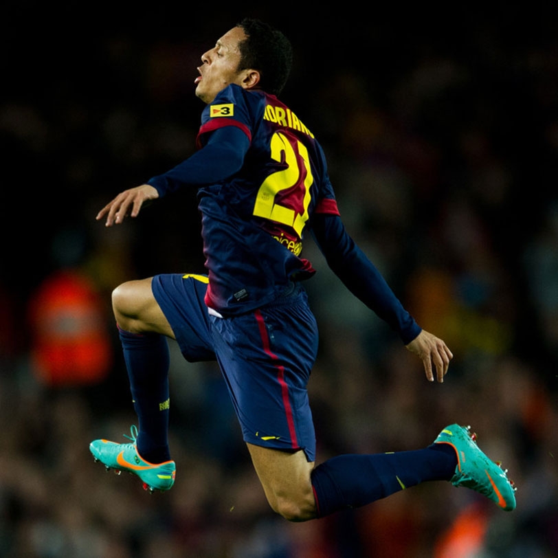 Barcelona defender Adriano is six weeks